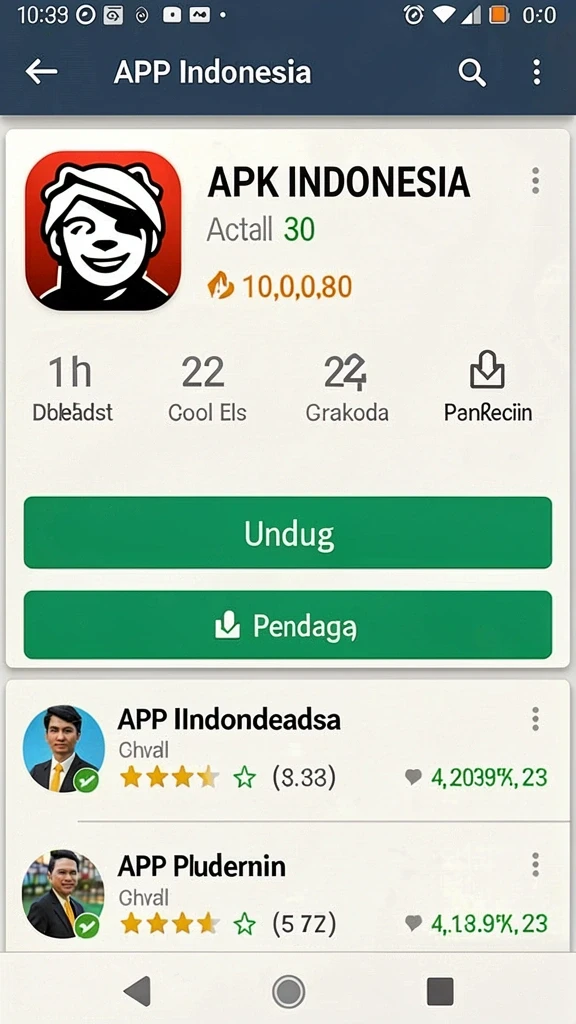 rvip2 - Layar utama aplikasi dengan tampilan permainan yang menarik.